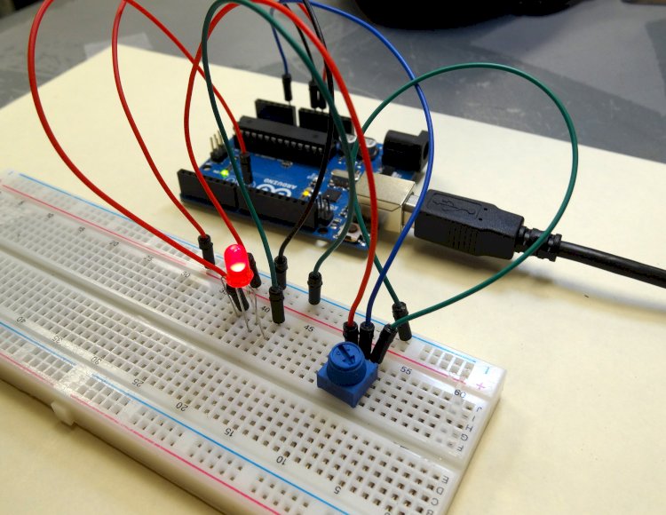 Arduino LESSON 11: Arduino Circuit to Dim LED with Potentiometer